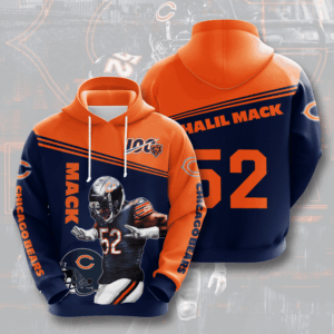 Chicago Bears 3D Hoodie - 17d5d7709cc1