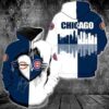 Chicago Bears And Chicago Cubs Heartbeat Love Ripped Pullover And Zippered Hoodies Custom 3d Graphic Printed 3d Hoodie For Men For Women - 32e0254b8996