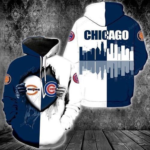 Chicago Bears And Chicago Cubs Heartbeat Love Ripped Pullover And Zippered Hoodies Custom 3d Graphic Printed 3d Hoodie For Men For Women - 32e0254b8996 Chicago Bears And Chicago Cubs Heartbeat Love Ripped Pullover And Zippered Hoodies Custom 3d Graphic Printed 3d Hoodie For Men For Women - 32e0254b8996