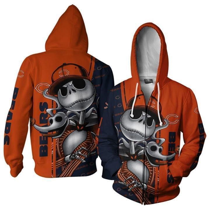 Chicago Bears Jack Skellington Halloween Pullover And Zippered Hoodies Custom 3D Bud Light Graphic Printed 3D Hoodie All Over Print Hoodie For Men For Women - 75512b1391ec Chicago Bears Jack Skellington Halloween Pullover And Zippered Hoodies Custom 3D Bud Light Graphic Printed 3D Hoodie All Over Print Hoodie For Men For Women - 75512b1391ec