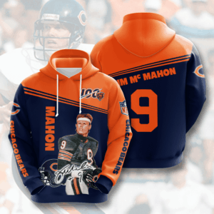 Chicago Bears Jim McMahon 9 3D Hoodie - 5c2a72944635