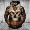 Chicago Bears NFL On Fire In Skull Eyes Men And Women 3D Full Printing Hoodie Zip Hoodie Chicago Bears 3D Full Printing Shirt Chicago Bears All Over Print 3D Hoodie Shirt - f2dd97c24416