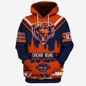 Chicago Bears Ncaa Football Anniversary 3D Hoodie For Men For Women Chicago Bears All Over Printed Hoodie. Chicago Bears 3D Full Printing Shirt - dd151bad7157