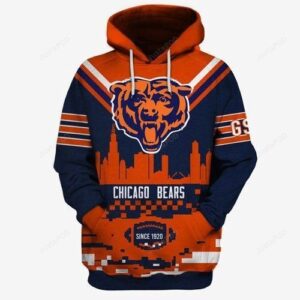 Chicago Bears Ncaa Football Anniversary 3d Hoodie For Men For Women Chicago Bears All Over Printed Hoodie. Chicago Bears 3d Full Printing Shirt - 5a3fac766d29