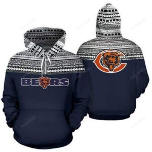 Chicago Bears Ncaa Football Maori Tattoo Blue White 3d Hoodie For Men For Women Chicago Bears All Over Printed Hoodie. Chicago Bears 3d Full Printing Shirt - c6bc2ef55720