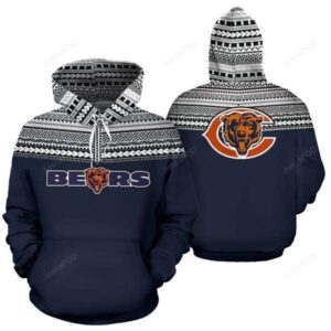 Chicago Bears Ncaa Football Maori Tattoo Blue White 3d Hoodie For Men For Women Chicago Bears All Over Printed Hoodie. Chicago Bears 3d Shirt - 3117f8e8f32c