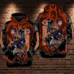 Chicago Bears Nfl Football Camouflage Tiger 3d Hoodie For Men For Women Chicago Bears All Over Printed Hoodie. Chicago Bears 3d Shirt - aca2bc9a89b4
