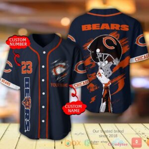 Chicago Bears Nfl Personalized Baseball Jersey Shirt