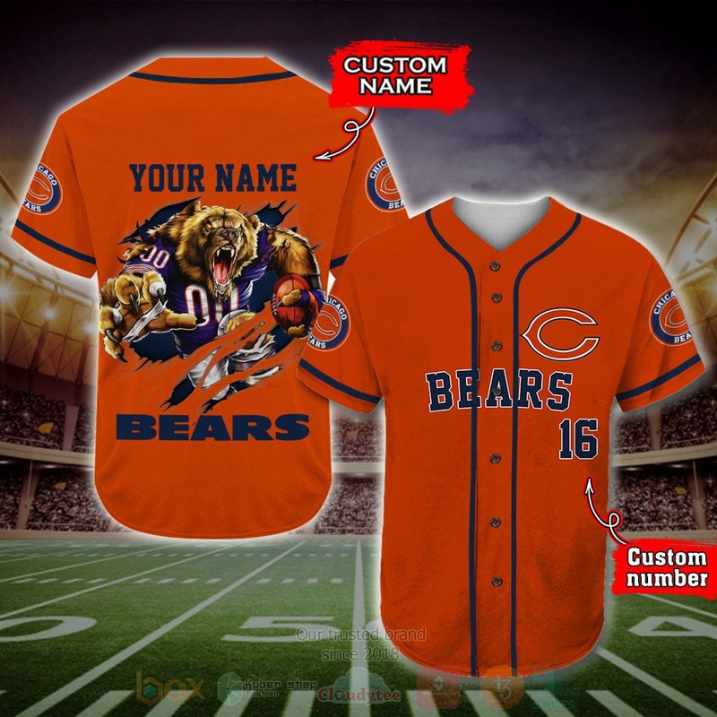 Chicago Bears Nfl Personalized Baseball Jersey Chicago Bears Nfl Personalized Baseball Jersey