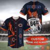 Chicago Bears Nfl Personalized Navy Baseball Jersey Shirt