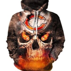 Chicago Bears Orange Pullover And Zippered Hoodies Custom 3d Graphic Printed 3d Hoodie For Men For Women - 7028f68f4a57
