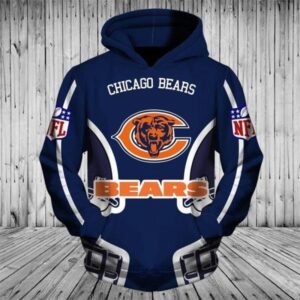 Chicago Bears Pullover And Zippered Hoodies Custom 3D Chicago Bears Graphic Printed 3D Hoodie All Over Print Hoodie For Men For Women - 5b9d483ad9e0