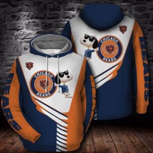 Chicago Bears Snoopy Pullover And Zippered Hoodies Custom 3D Graphic Printed 3D Hoodie All Over Print Hoodie For Men For Women - b4d7419024b2