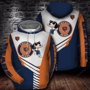 Chicago Bears Snoopy Pullover And Zippered Hoodies Custom 3d Graphic Printed 3d Hoodie All Over Print Hoodie For Men For Women - e46a9209b151