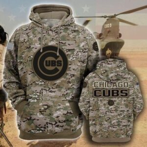 Chicago Cubs Camouflage Veteran Pullover And Zippered Hoodies Custom 3D Bud Light Graphic Printed 3D Hoodie All Over Print Hoodie For Men For Women - 916a70516187
