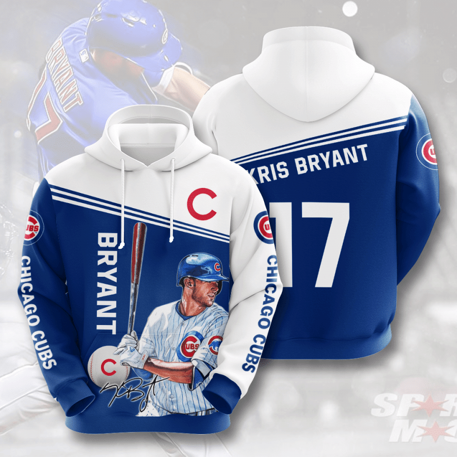 Chicago Cubs Kris Bryant 17 3D Hoodie - e3899e5c6751 Chicago Cubs Kris Bryant 17 3D Hoodie - e3899e5c6751