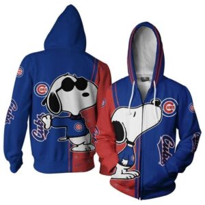 Chicago Cubs Snoopy Kiss Pullover And Zippered Hoodies Custom 3D Bud Light Graphic Printed 3D Hoodie All Over Print Hoodie For Men For Women - 7ef7f870a71c
