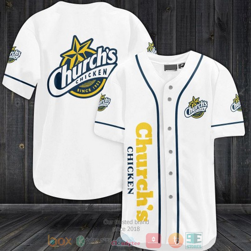 Church’S Chicken White Baseball Jersey Church’S Chicken White Baseball Jersey