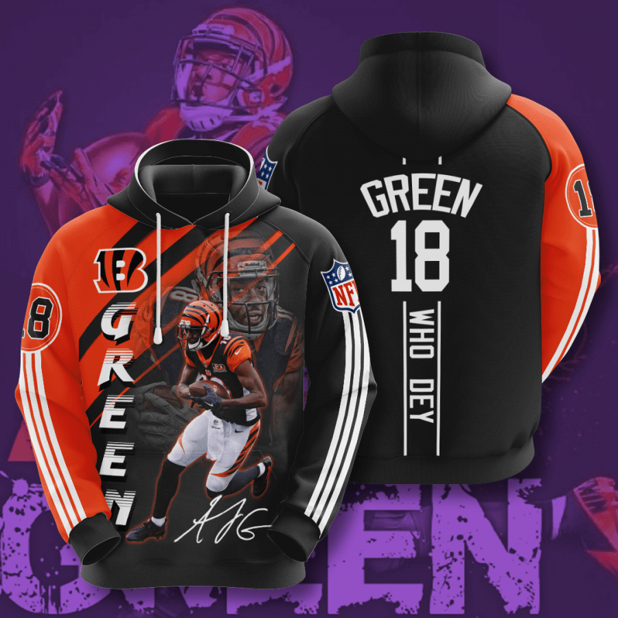 Cincinnati Bengals A.J. Green 3D Hoodie Sweatshirt For Fans Men Women All Over Printed Hoodie - dd4d5ffded63 Cincinnati Bengals A.J. Green 3D Hoodie Sweatshirt For Fans Men Women All Over Printed Hoodie - dd4d5ffded63