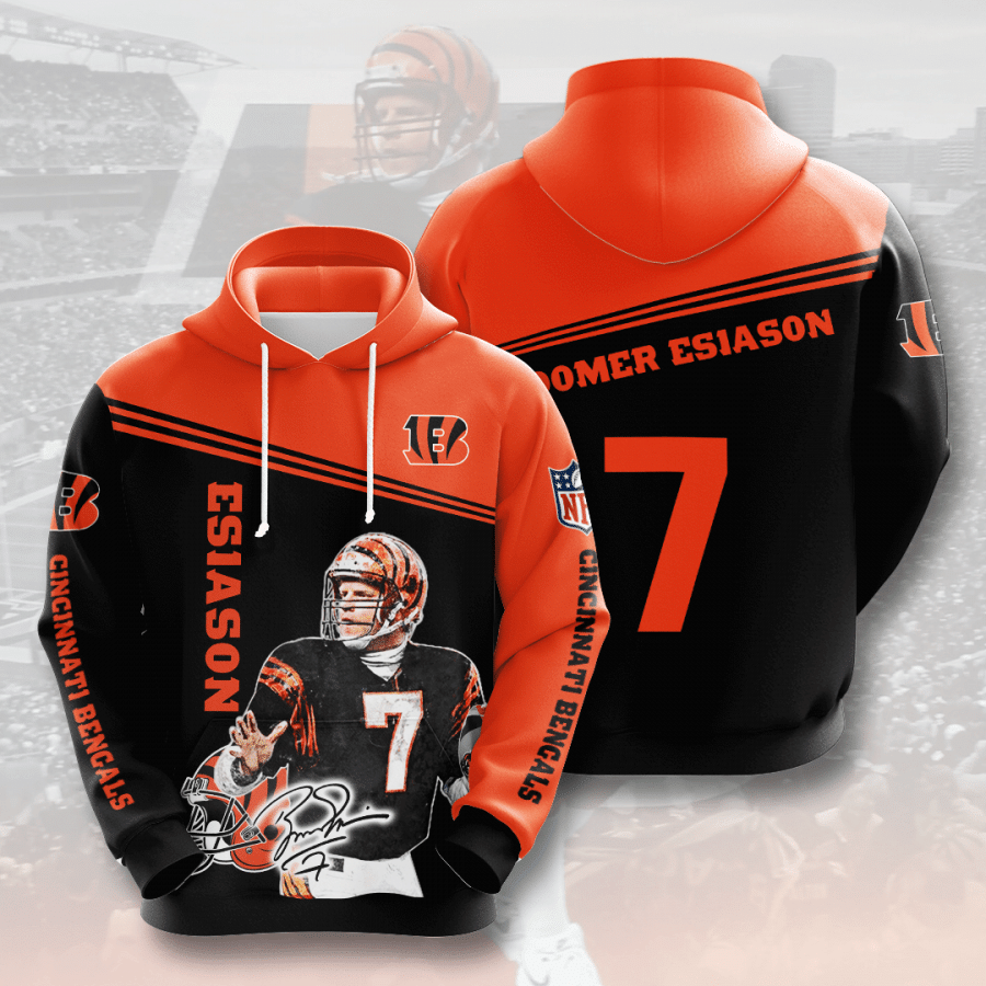 Cincinnati Bengals Boomer Esiason 7 3D Hoodie - 780b451c803d Cincinnati Bengals Boomer Esiason 7 3D Hoodie - 780b451c803d