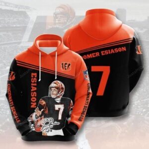 Cincinnati Bengals Esiason 7 Pullover And Zippered Hoodies Custom 3d Graphic Printed 3d Hoodie For Men For Women - 78b6eb6e61ed
