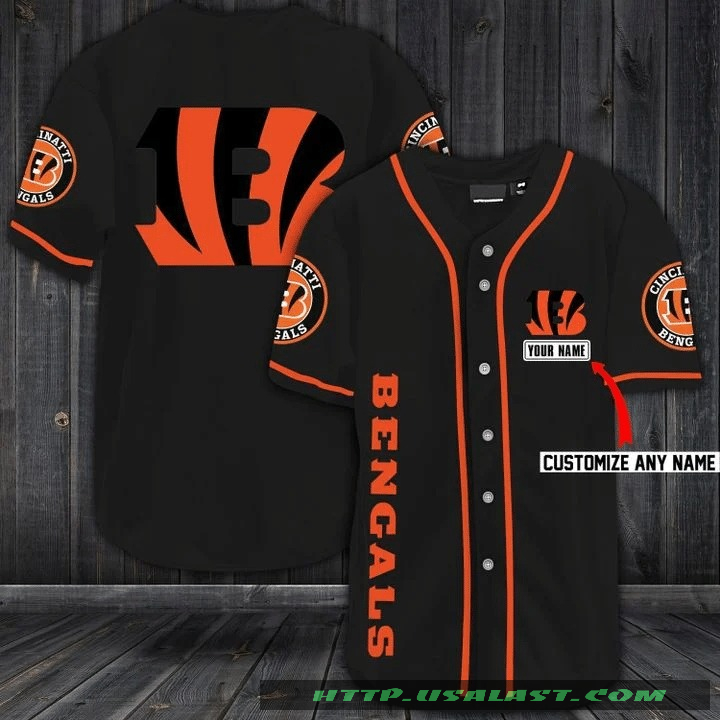 Cincinnati Bengals Logo Personalized Baseball Jersey Shirt Cincinnati Bengals Logo Personalized Baseball Jersey Shirt