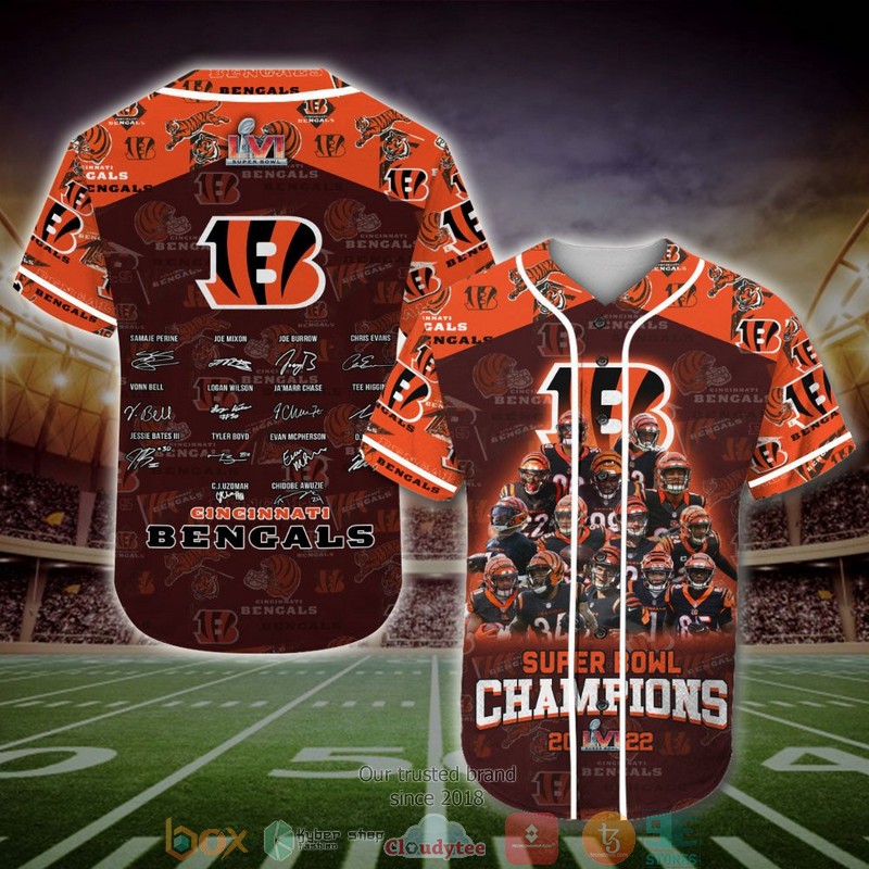 Cincinnati Bengals Nfl 22 Super Bowl Champion Baseball Jersey Shirt Cincinnati Bengals Nfl 22 Super Bowl Champion Baseball Jersey Shirt