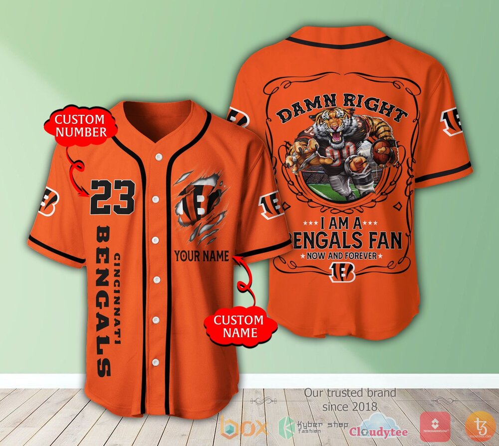 Cincinnati Bengals Nfl 3D Personalized Baseball Jersey Shirt Cincinnati Bengals Nfl 3D Personalized Baseball Jersey Shirt