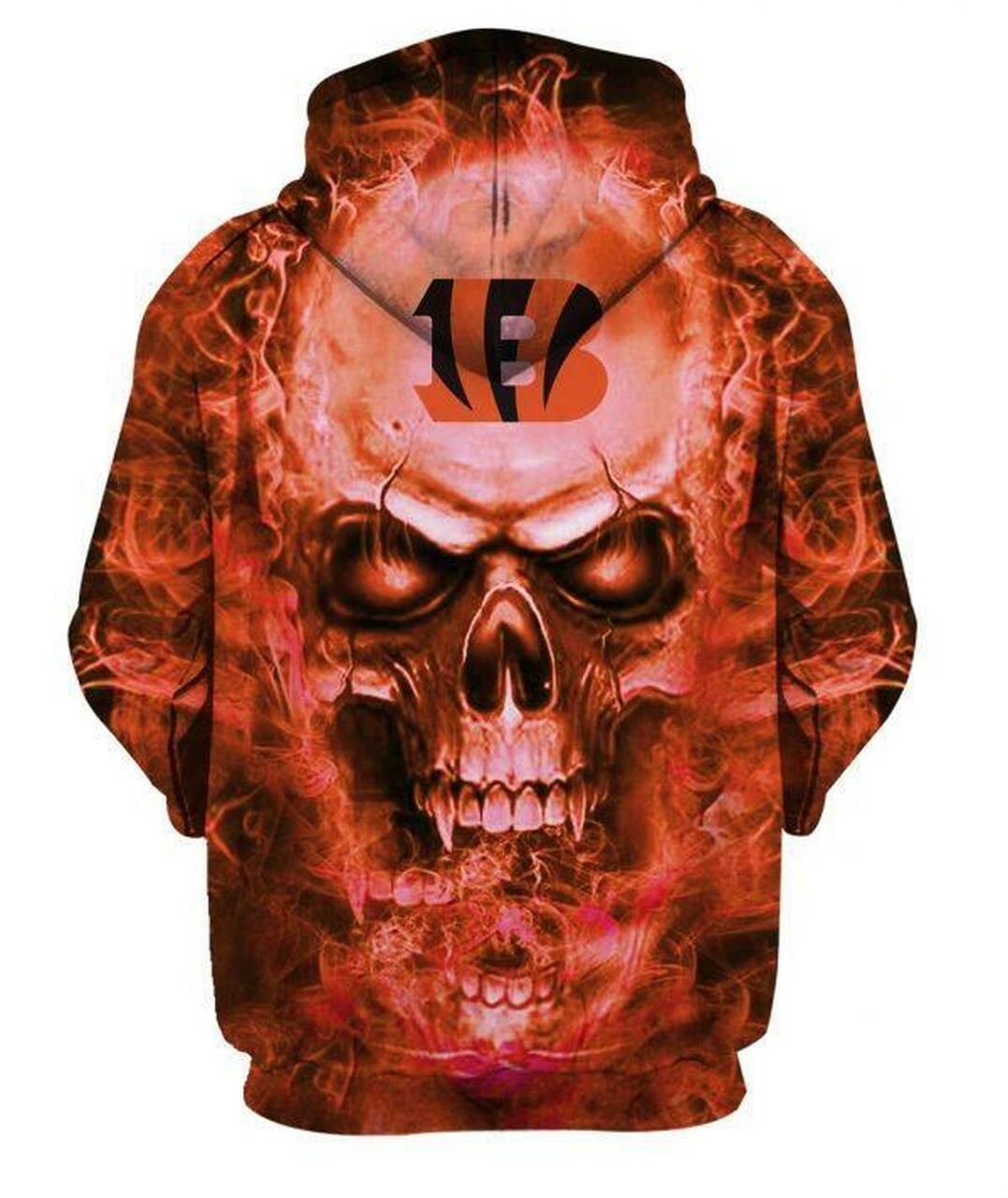 Cincinnati Bengals Nfl Football Skull Hoodie All Over Print 3D Hoodie 3D Sweatshirt Clothing Hoodie21202 - 35df720929da Cincinnati Bengals Nfl Football Skull Hoodie All Over Print 3D Hoodie 3D Sweatshirt Clothing Hoodie21202 - 35df720929da