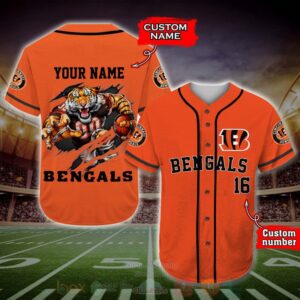 Cincinnati Bengals Nfl Personalized Baseball Jersey