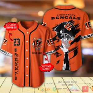 Cincinnati Bengals Nfl Personalized Baseball Jersey Shirt