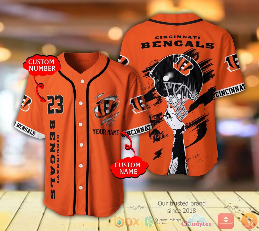 Cincinnati Bengals Nfl Personalized Baseball Jersey Shirt Cincinnati Bengals Nfl Personalized Baseball Jersey Shirt