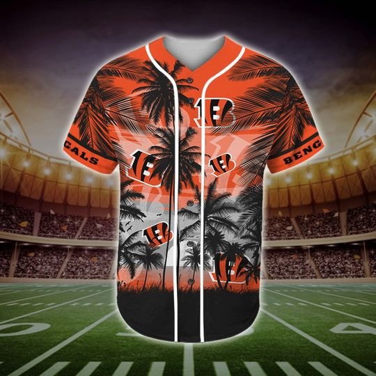 Cincinnati Bengals Tropical Baseball Jersey Cincinnati Bengals Tropical Baseball Jersey