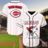 Cincinnati Reds Snoopy Custom Name Baseball Jersey