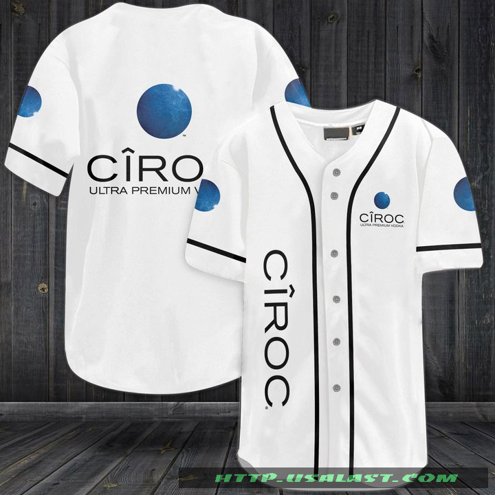 Ciroc Ultra Premium Vodka Baseball Jersey Shirt Ciroc Ultra Premium Vodka Baseball Jersey Shirt
