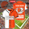 Cleveland Browns Custom Name Baseball Jersey