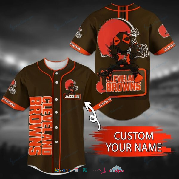Cleveland Browns Deadpool Personalized Baseball Jersey Shirt Cleveland Browns Deadpool Personalized Baseball Jersey Shirt