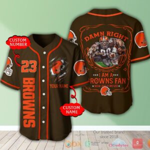 Cleveland Browns Nfl 3D Personalized Baseball Jersey Shirt