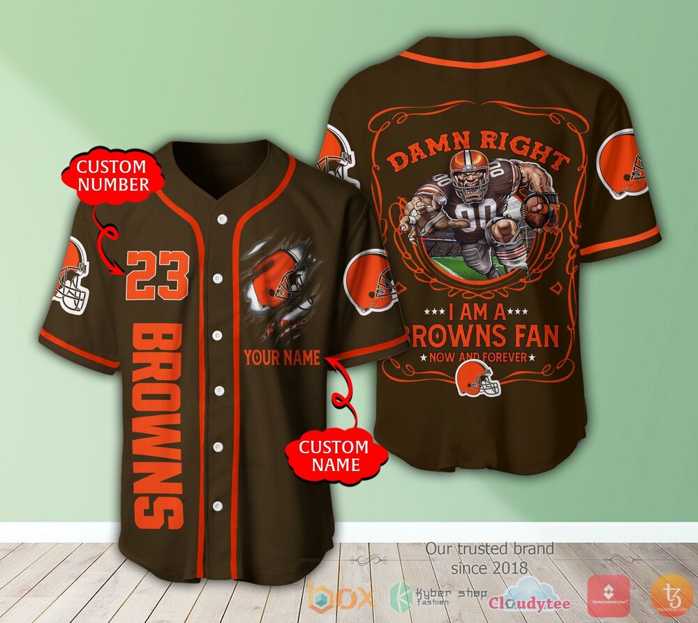 Cleveland Browns Nfl 3D Personalized Baseball Jersey Shirt Cleveland Browns Nfl 3D Personalized Baseball Jersey Shirt