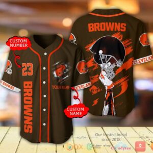 Cleveland Browns Nfl Personalized Baseball Jersey Shirt