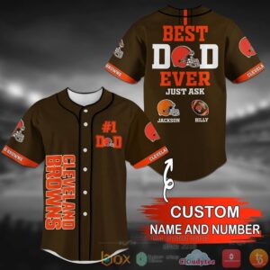 Cleveland Browns Nfl Personalized Brown Baseball Jersey Shirt