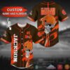 Cleveland Browns Nfl Personalized Orange Brown Baseball Jersey Shirt