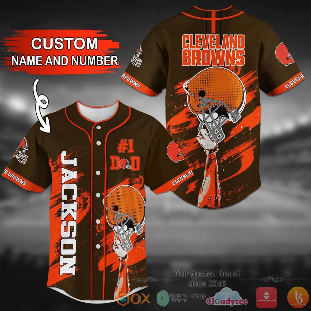 Cleveland Browns Nfl Personalized Orange Brown Baseball Jersey Shirt Cleveland Browns Nfl Personalized Orange Brown Baseball Jersey Shirt