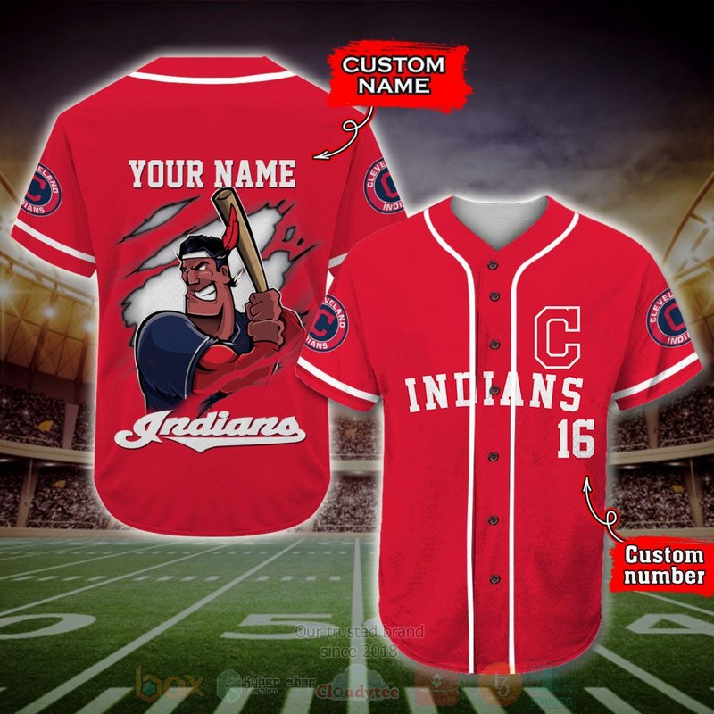 Cleveland Indians Mlb Personalized Baseball Jersey Cleveland Indians Mlb Personalized Baseball Jersey