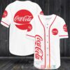 Coca Cola White Red Baseball Jersey