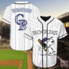Colorado Rockies Snoopy Custom Name Baseball Jersey
