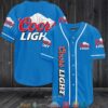 Coors Light Blue Baseball Jersey