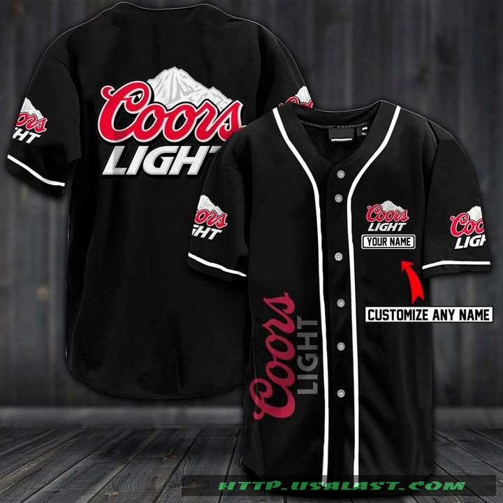 Coors Light Personalized Baseball Jersey Shirt Coors Light Personalized Baseball Jersey Shirt