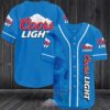 Coors Light Skull Baseball Jersey Shirt