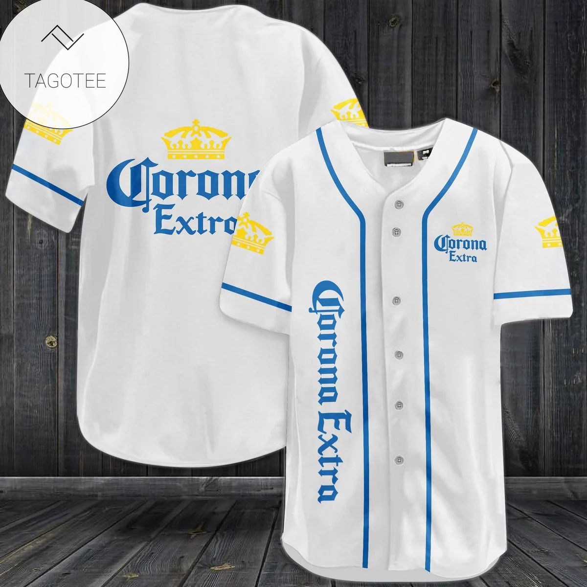 Corona Extra Logo Baseball Jersey Shirt Corona Extra Logo Baseball Jersey Shirt
